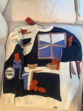 Dinner Service NY x East Fork workshop limited edition reserve sweater NWT